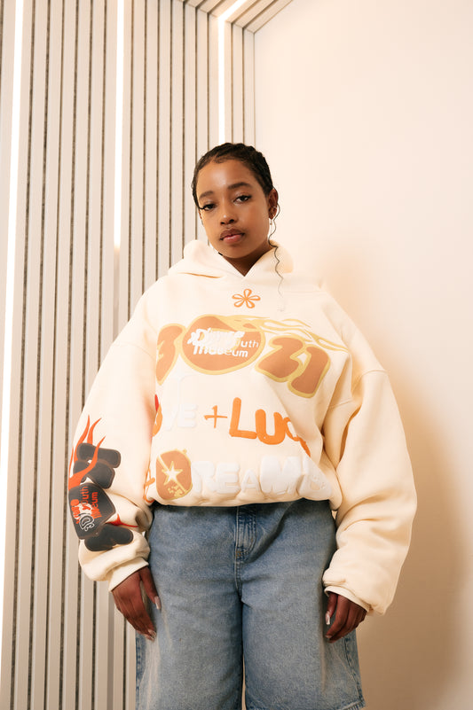 #1LOVE + LUCID DREAMS HOODIE "beige"